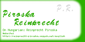 piroska reinprecht business card